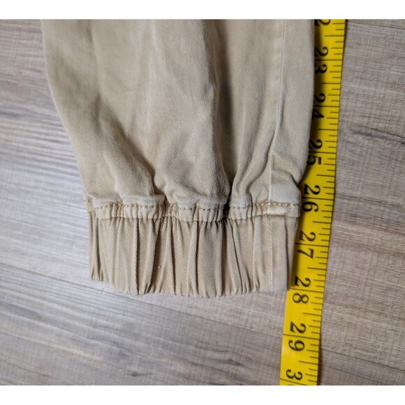 American Eagle Size M Jogger Pants Khaki Beige Drawstring Elastic Waist Pockets - Picture 10 of 10